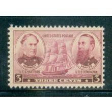 792 3c Farragut-Porter Just Clears MNH XA0308