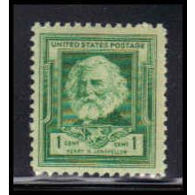 864 1c Henry Longfellow Fine MNH KA2545