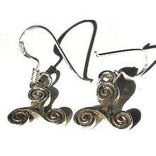 Sterling Silver Celtic Triskele Celtic Earrings