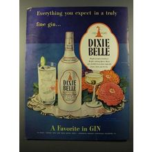 1947 Dixie Belle Gin Ad - A Truly Fine Gin