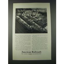 1947 Association of American Railroads Ad - You Have a Stake in the Railroads