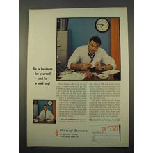 1963 Pitney-Bowes Postage Meter Ad - Go in Business