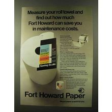 1973 Fort Howard Paper Ad - Measure Your Roll Towel