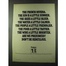 1973 French Tourism Ad - The Sun is a Little Sunnier