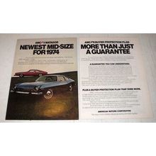 1974 AMC Matador Coupe Car Ad - Newest Mid-Size