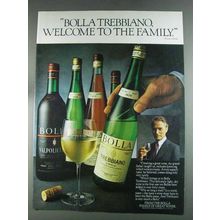 1980 Bolla Trebbiano Wine Ad - Welcome to the Family