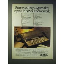 1989 Smith Corona SD 750 Typewriter Ad - Before you buy a typewriter