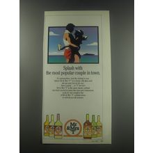 1985 Mr & Mrs T Cocktail Mixes Ad - Splash with the most popular couple in town