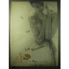 1948 Evyan Gay Diversion Perfume Ad - Gay Gay Gay Diversion