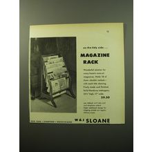 1950 W&J Sloane Magazine Rack Ad - On the tidy side