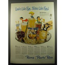 1951 Rums of Puerto Rico Ad - Looks like fun - tastes like fun!