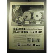 1957 Robt. Burns Cigars Ad - Announcing: An entirely new form of tobacco