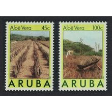 Aruba 'Aloe vera' Medical Plant Flora 2v 1988 MNH SG#41=43