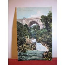 POULAPHOUCHA WATERFALL, CO. WICKLOW, IRELAND unused antique postcard =