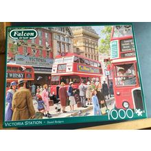 USED ONCE & LIKE NEW - FALCON DE LUXE 1000 PIECE JIGSAW - VICTORIA STATION