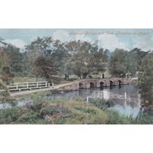 EC295 HAMPTON IN ARDEN -ANCIENT BRIDGE AND FORD . PRINTED POSTCARD