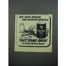 1945 Morton's Salt Ad - See Grocer for Canning Specials