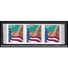 Used 3281c 33c U.S. Flag Over City Very Fine PNC 4443/3 PA4070