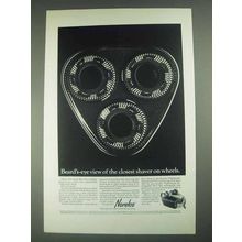 1967 Norelco Tripleheader Shaver Ad - Beard's Eye View