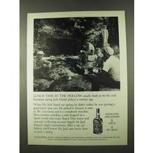 1973 Jack Daniels Whiskey Ad - Lunch Time in the Hollow