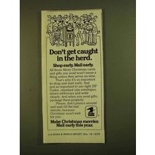 1979 U.S. Postal Service Ad - Don't Get Caught in Herd