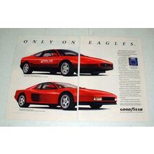 1989 Goodyear Tire Ad, Ferrari PPG Pace Car, Testarossa