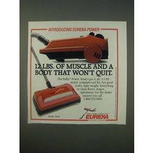 1989 Eureka Rally Power Team Model 3970 Vacuum Cleaner Ad - 12 lbs. of muscle