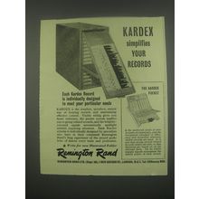 1949 Remington Rand Kardex Ad - Each Kardex record is individually designed