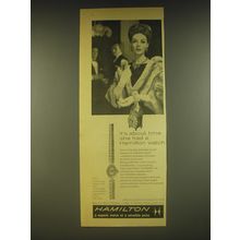 1963 Hamilton 676-1 Watch Ad - It's about time she had a Hamilton watch