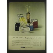 1963 Ronson Varaflame Cigarette Lighters Ad - Windmaster, Premier, Victor