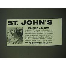 1956 St. John's Military Academy Advertisement