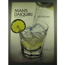 1968 Puerto Rican Rum Ad - Man's Daiquiri - how to make it