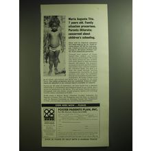 1974 Foster Parents Plan, Inc. Ad - Maria Augusta Tito. 7 years old.