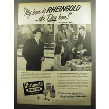 1951 Rheingold Beer Ad - Peter Arno - My beer is Rheingold - the Dry Beer!