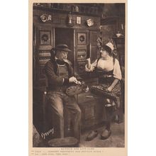 French Timepiece Repairer Mending Antique Clock For French Maid Old Comic Postca