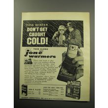 1967 Jon-E Warmers Ad - This winter don't get caught Cold!