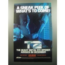 1994 Acclaim T2 Video Game Advertisement - A Sneak Peek of what's to come
