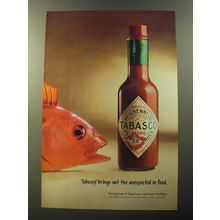 1992 Tabasco Brand Pepper Sauce Ad - Tabasco brings out the unexpected in food