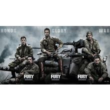 Fury (2014)_2 Movie Film Poster Canvas iconic design