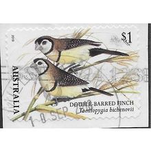 AUS 2018 $1.00 (S/A) 'BIRDS -FINCHES -DOUBLE' ON PAPER FINE USED (EBID26-003)