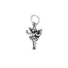 Sterling Silver Oxidized Fairy Charm Pendant
