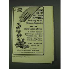 1908 Mulhens & Kropff No. 4711 Rhine Violets Powder Ad