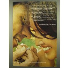 1974 De Beers Diamonds Ad - Married During Blizzard