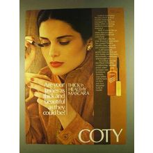 1980 Coty Thick 'n Healthy Mascara Ad - Your Lashes
