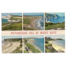 PICTURESQUE ISLE OF WIGHT BAYS, multiview, unused postcard by Nigh #