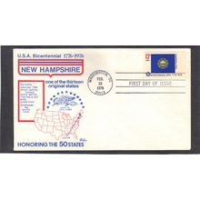 FDC Bazaar 1641 13c New Hampshire (Cachet-U/A) CV40110