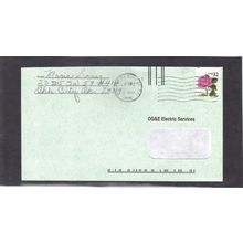 Used 2492 32c Pink Rose Misperfed On Cover CV42722