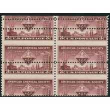 1002, Mint NH 3¢ Misperf Shift Error Block Showing Gutter - Stuart Katz