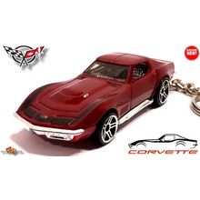 RARE KEYCHAIN BURGUNDY RED CHEVY CORVETTE C3 CUSTOM Ltd Ed.