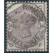 1883 SG191 3d Lilac Check Letters “GF” Fine Used